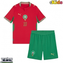 Morocco Brahim Diaz #10 Replica Home Minikit World Cup 2026 Short Sleeve (+ pants)